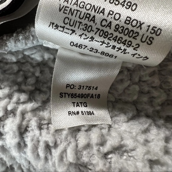 Patagonia Los Gatos Sweater Vest Girls Size XL (14) Gray Sherpa Fluffy - Picture 5 of 7
